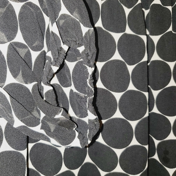 INC Polka Dot Scoop Neck Blouse With 3/4 Sleeves 315 - Picture 3 of 6